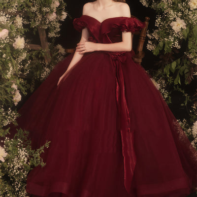 Vestido de Gala Grace Rojo Hombros Descubiertos - Image 10