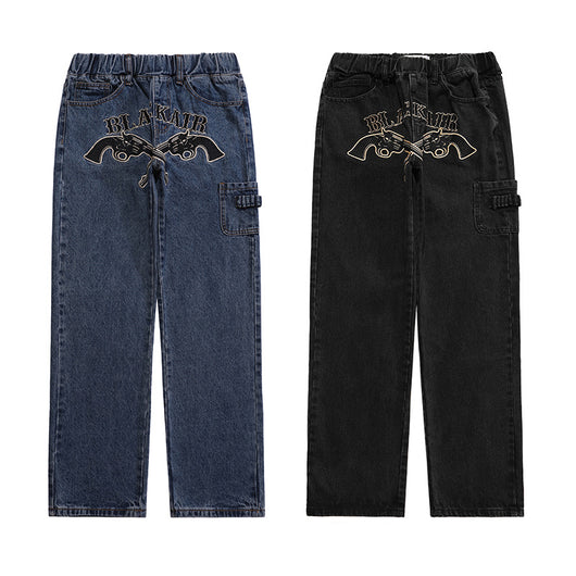 Pantalones Vaqueros Bordados Estilo Oeste para Hombre - Image 9