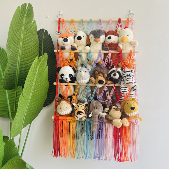 Red Organizadora de Peluches para Pared - Almacenamiento Colgante de Juguetes