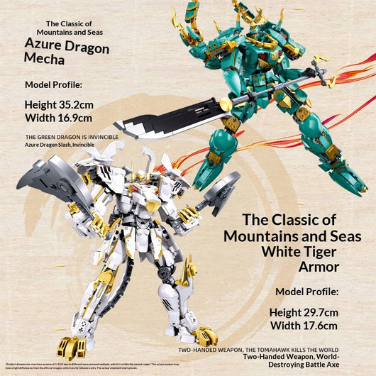 Rey Guerrero Mecánico Qinglong y Baihu - Modelo Coleccionable de Ensamblaje - Image 3