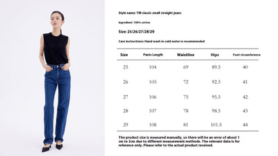 Jeans Rectos Azul Oscuro para Mujer - Estilo Simple y Versátil - Image 8