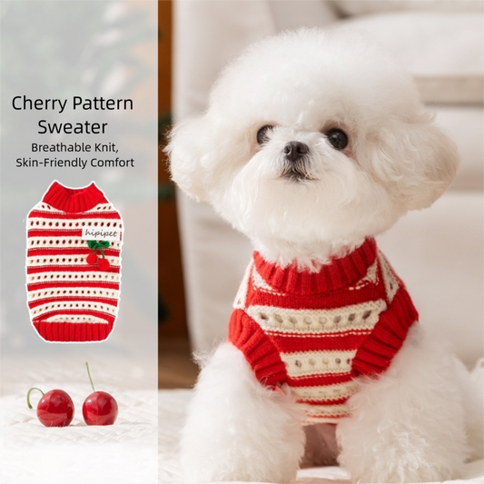 Suéter Tejido para Perros y Gatos - Abrigo Cálido de Invierno con Diseño Calado