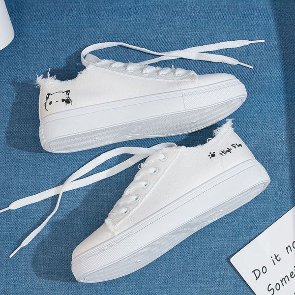 Zapatillas de Lona para Mujer Blancas Transpirables Casual Deportivas Primavera