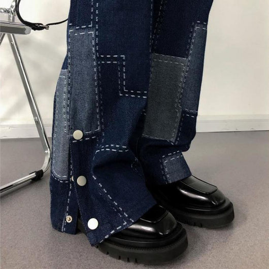 Jeans Oversize Cuadrille para Talla Grande con Doble Botonadura - Image 4