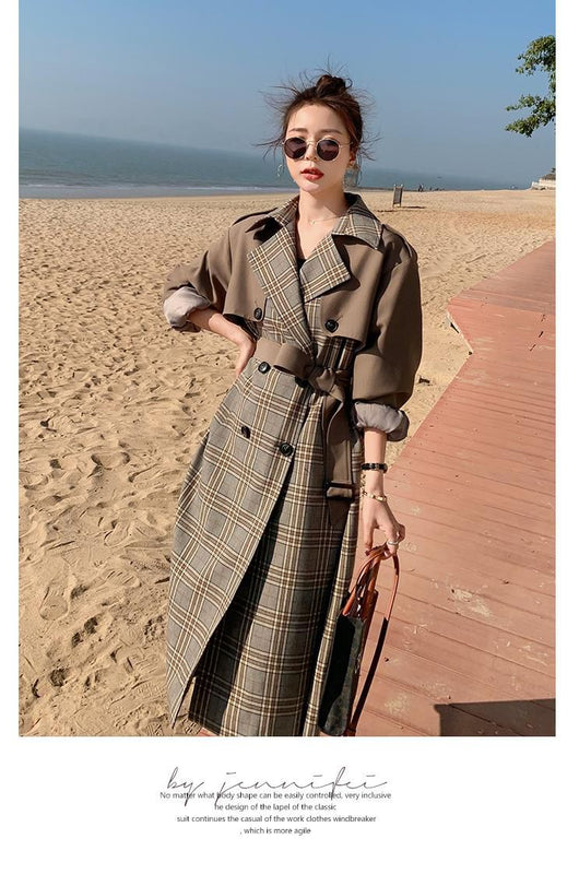 Chaqueta Cortavientos a Cuadros para Mujer - Corte Holgado y Ligero - Image 7