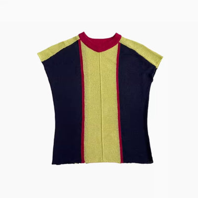 Chaleco Tejido Salt Design Contraste de Colores Slim Fit