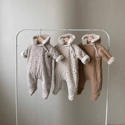 Mameluco de Invierno para Bebé en Terciopelo y Algodón - Abrigo Cálido Todo en Uno