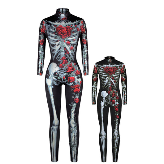 Jumpsuit Largo con Estampado 3D Esqueleto - Image 3