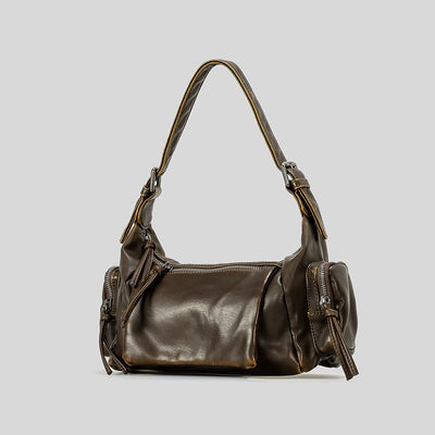 Bolso Mensajero Y2K Punk con Detalles Desgastados - Estilo Francés - Image 11