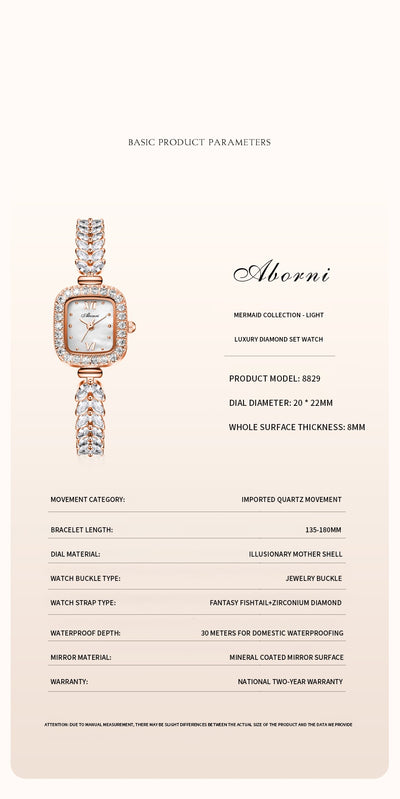 Reloj de Cuarzo Dorado con Cristales y Esfera Cuadrada Pequeña - Image 7