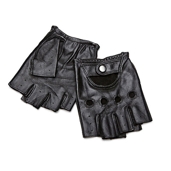Guantes de Cuero Cabrilla Corte Medio para Motociclismo y Actividades Outdoor