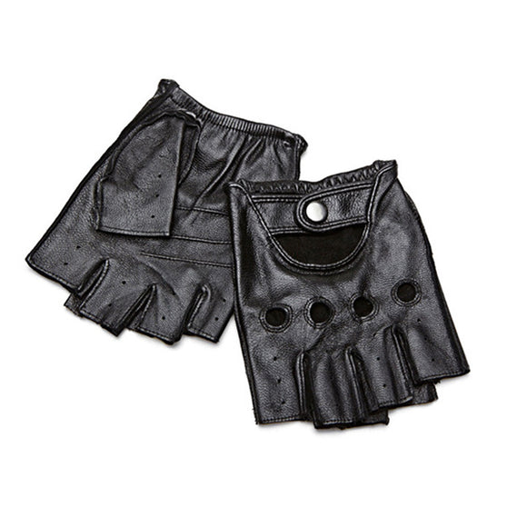 Guantes de Cuero Cabrilla Corte Medio para Motociclismo y Actividades Outdoor