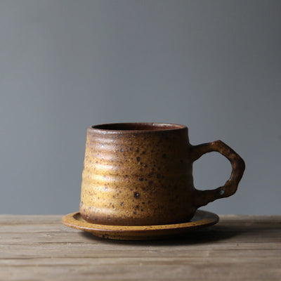 Juego de Taza y Platillo de Café Japonés Estilo Europeo Retro Lujo - Image 9