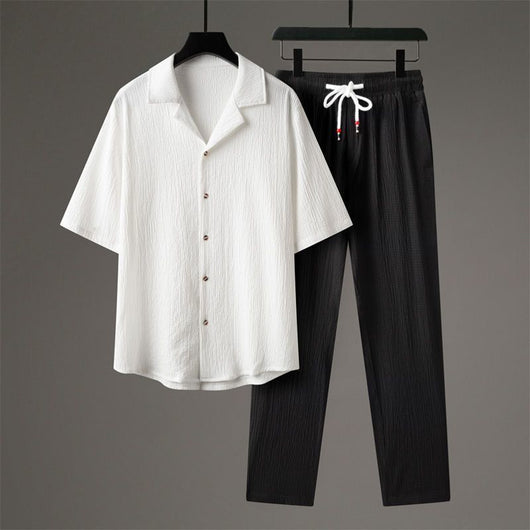 Conjunto Deportivo Casual Hombre Manga Corta Estilo Chino Premium - Image 6