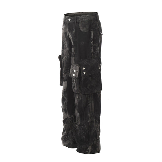 Pantalones Cargo Denim de Pierna Ancha para Hombre - Image 9