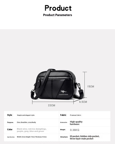 Bolso Bandolera Redondo de Cuero Genuino - Versátil y Elegante - Image 15