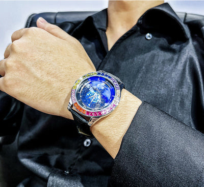 Reloj Mecánico Automático Hombre Cielo Estrellado con Cristales Luminosos Resistente al Agua - Image 4