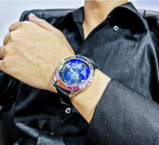 Reloj Mecánico Automático Hombre Cielo Estrellado con Cristales Luminosos Resistente al Agua - Image 4