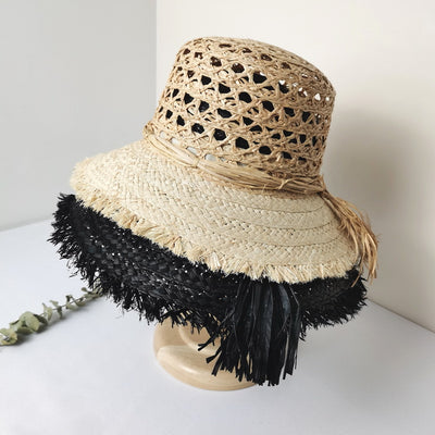 Sombrero de Rafia Transpirable con Bordes Naturales - Image 12