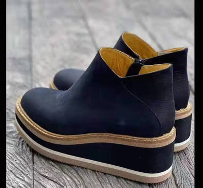 Botas Cuña Tacón Alto Boca Baja para Mujer - Image 2