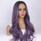 Long Curly Hair Wig - Purple to Black Ombre