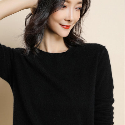 Suéter Slim-fit Coreano para Mujer Cuello Redondo - Image 18