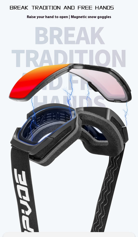 Gafas de Espejo Deportivas Antideslizantes de Doble Capa para Nieve - Image 17