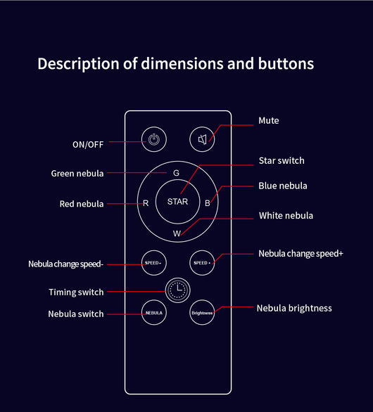 Lámpara Proyector de Nebulosa con Altavoz Bluetooth - Luz Estelar Romántica - Image 10