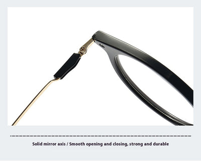 Dark purple round-frame anti-blue light reading glasses with silver-colored temples on a white background. - Image 18