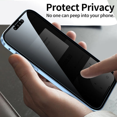 Funda Magnética de Doble Marco Metálico con Protección de Privacidad