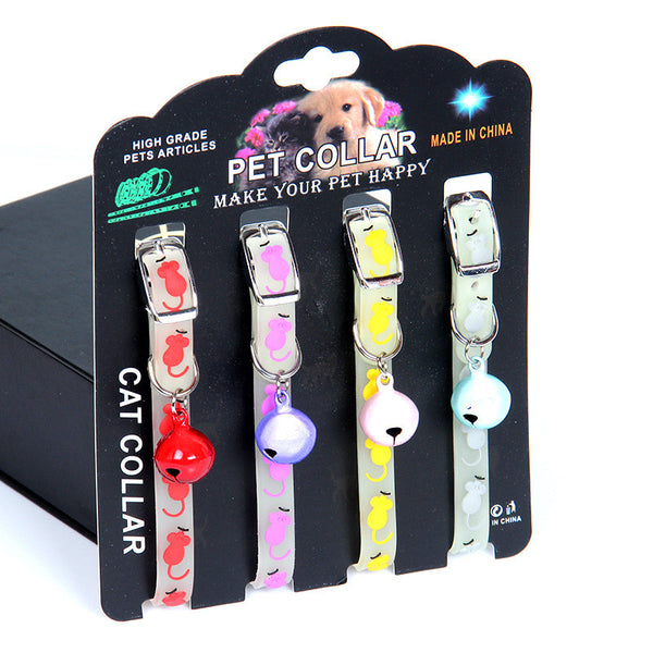 Collar Luminoso de Silicona para Perros con Campana