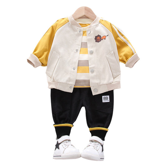 Conjunto de Pijama Infantil Estampado León Otoñal - Image 5
