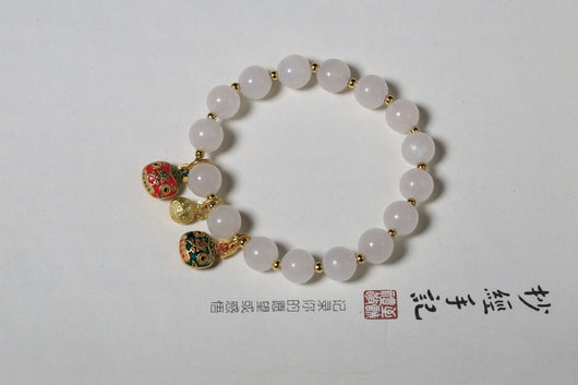 Pulsera de Jade Hetian con Perlas de Loto y Colgante Bestia Dorada - Image 14