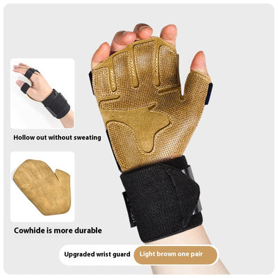 Guantes de Fitness de Cuero Genuino con Agarre Antideslizante - Image 7