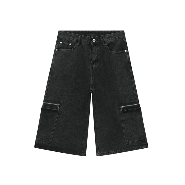 Shorts de Mezclilla Holgados Personalizados para Hombre - Estilo Street Cropped - Image 5