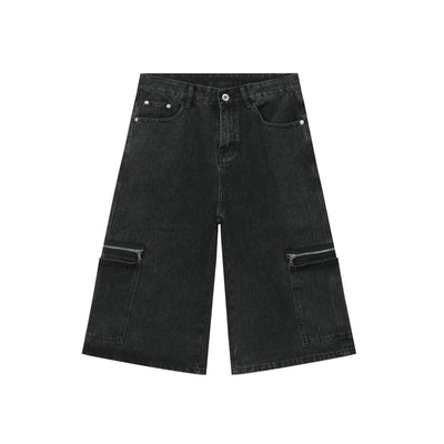 Shorts de Mezclilla Holgados Personalizados para Hombre - Estilo Street Cropped - Image 5