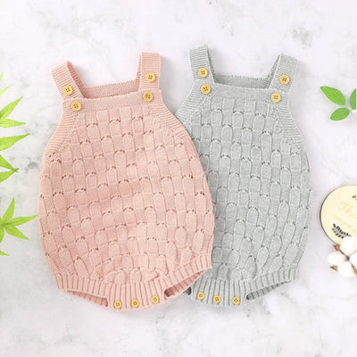 Vestido Tipo Cabestrillo de Punto de Algodón para Bebé