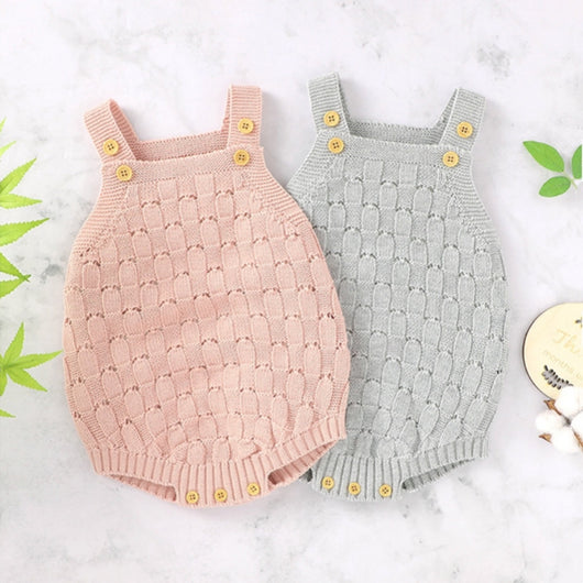 Vestido Tipo Cabestrillo de Punto de Algodón para Bebé