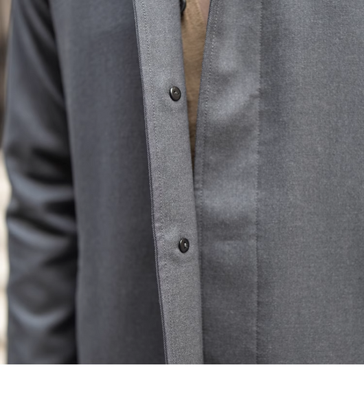Abrigo Trench de Lana Sencillo Elegancia Atemporal - Image 14