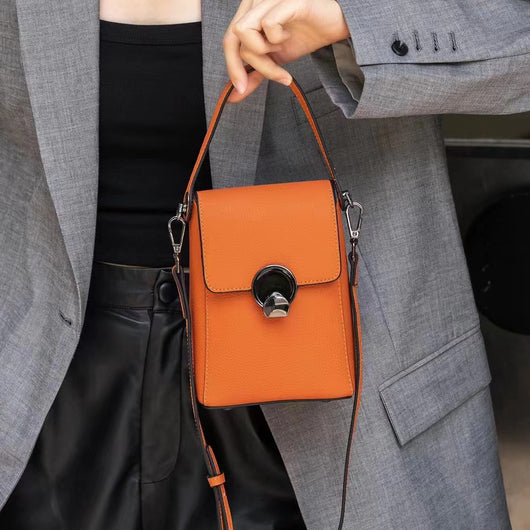 Bolso Bandolera de Cuero Genuino Estilo Coreano Multiuso - Image 8