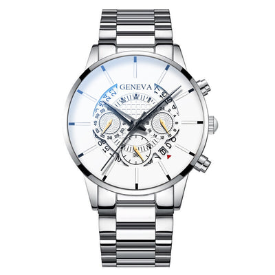 Reloj de Cuarzo para Hombre con Banda de Acero Inoxidable y Calendario - Image 5