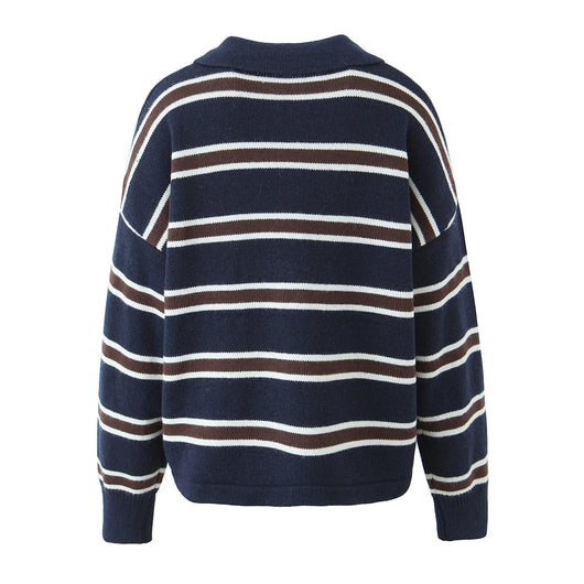 Suéter de Rayas Bicolor Casual para Mujer - Image 4