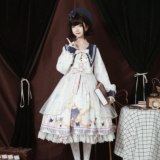 Vestido Lolita Victoriano Elegante con Detalles de Mariposa - Image 6