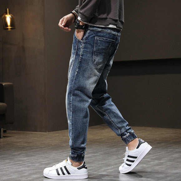 Pantalones Vaqueros Elásticos Stretch Talla Grande Hombre Ajuste Slim