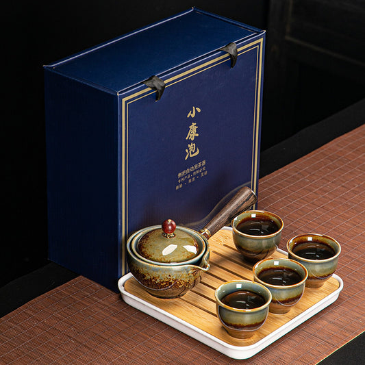 Juego de Té Xiaoyao con Tetera Giratoria 360° - Image 2