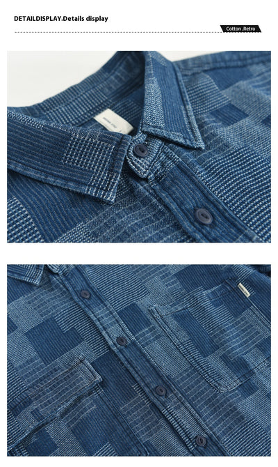 Camisa Vaquera Holgada de Malla para Hombre - Image 13