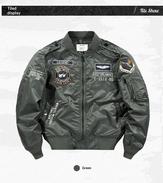 Chaqueta Beisbolera Hombre Bordada Fit Relajado - Image 11