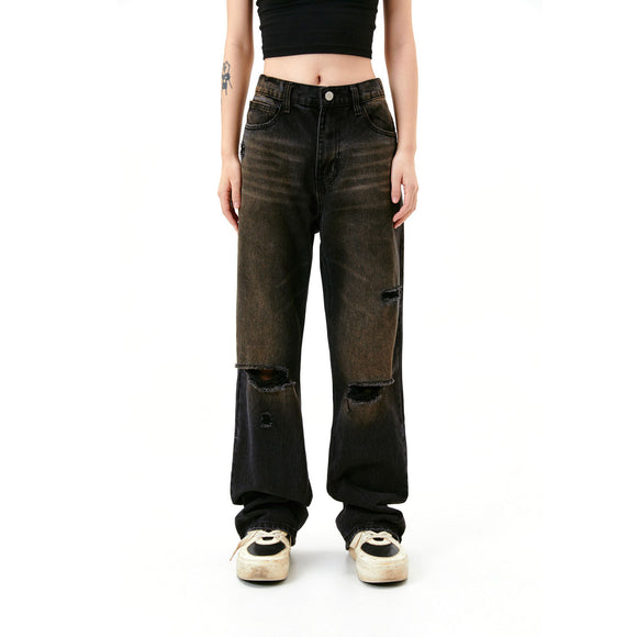 Calça Jeans Masculina Urbana com Efeito Destruído Artesanal