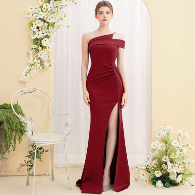 Vestido Largo de Cola de Pez para Dama Elegante y Sofisticado - Image 5