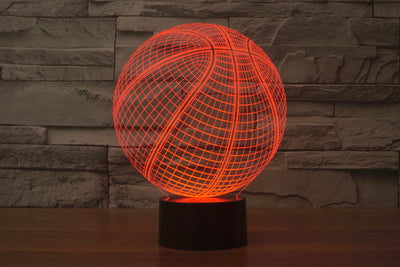 Lámpara 3D de Baloncesto con Ilusión Óptica y Luces Coloridas - Image 5